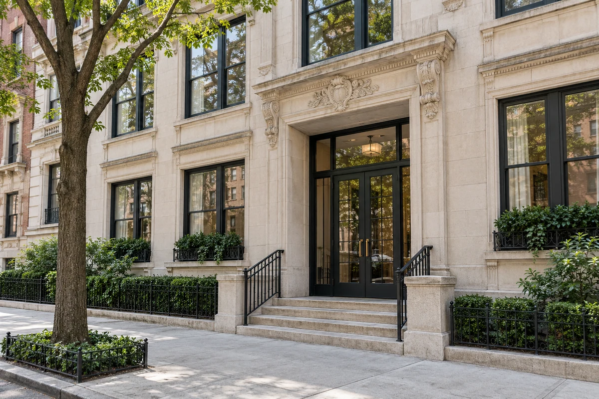 Representative Manhattan entrance and street setting