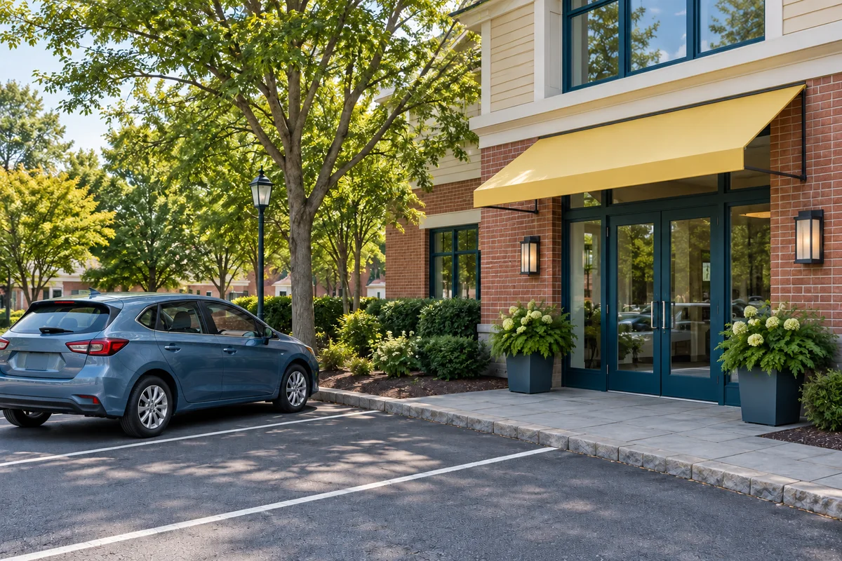 Representative Nanuet entrance and street setting